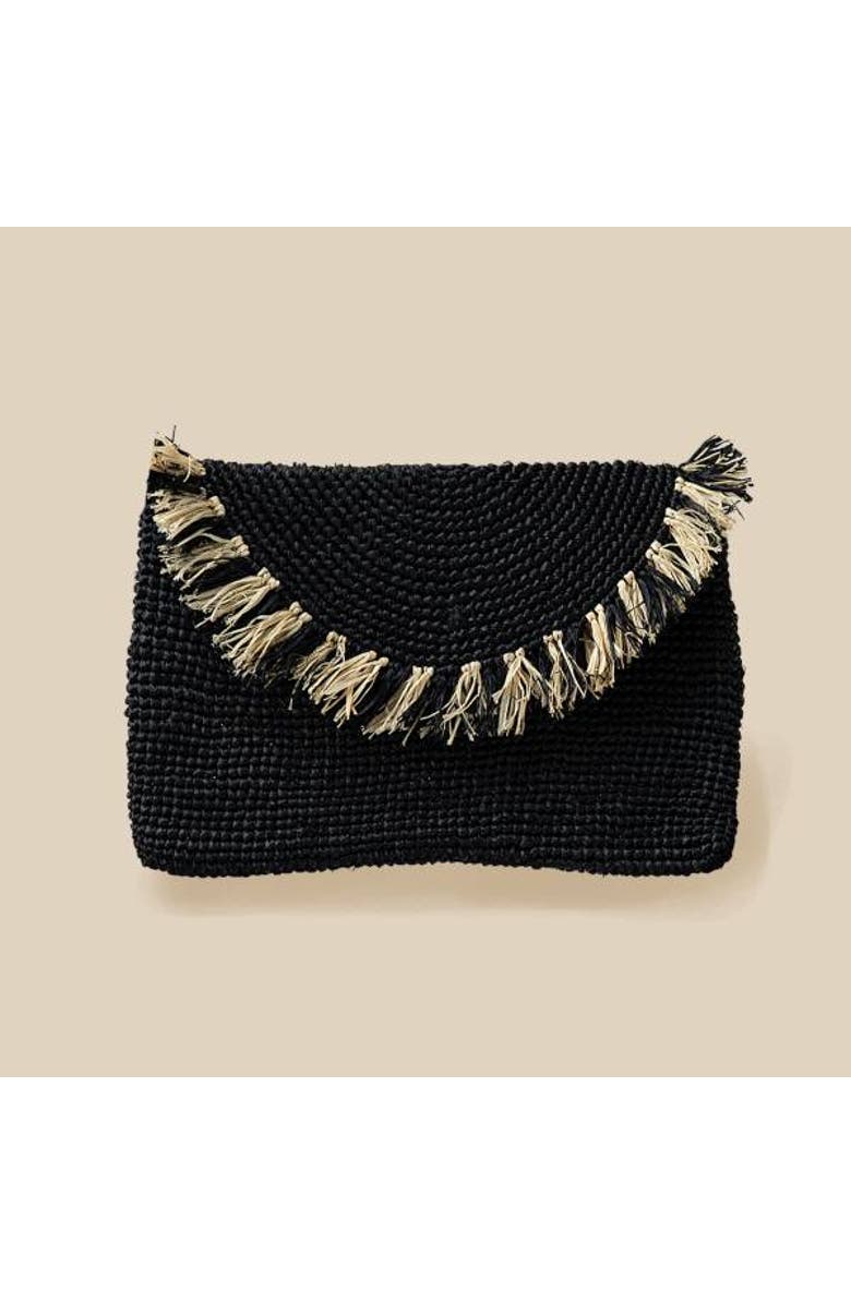 indego africa Ijoro Clutch, Main, color, Black & Natural