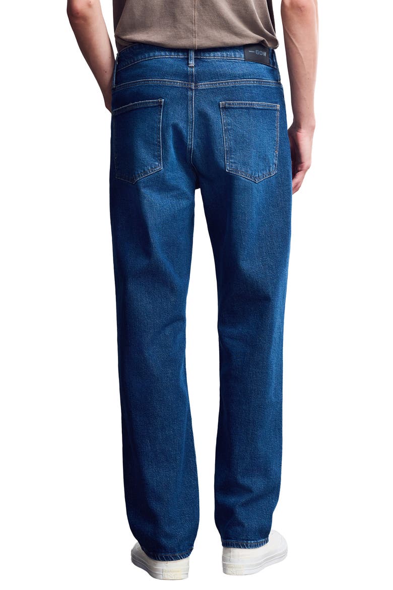 Pier Loose Straight Leg Jeans, Alternate, color, DARK INDIGO BRUSHED