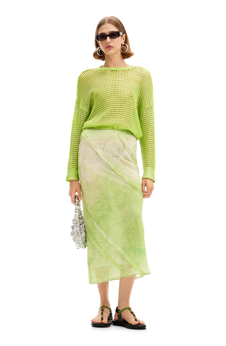 Desigual Cortes Maxi Skirt, Alternate, color,