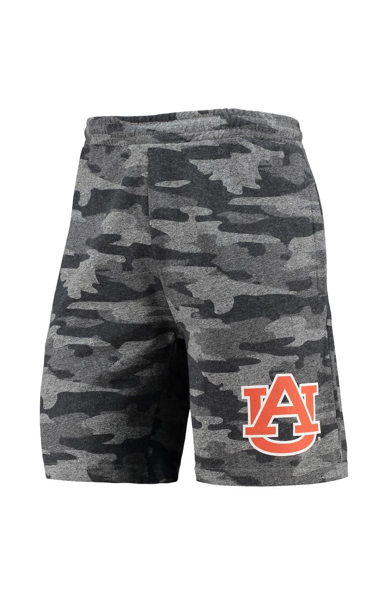 CONCEPTS SPORT Men's Concepts Sport Charcoal/Gray Auburn Tigers Camo Backup Terry Jam Lounge Shorts, Alternate, color, 