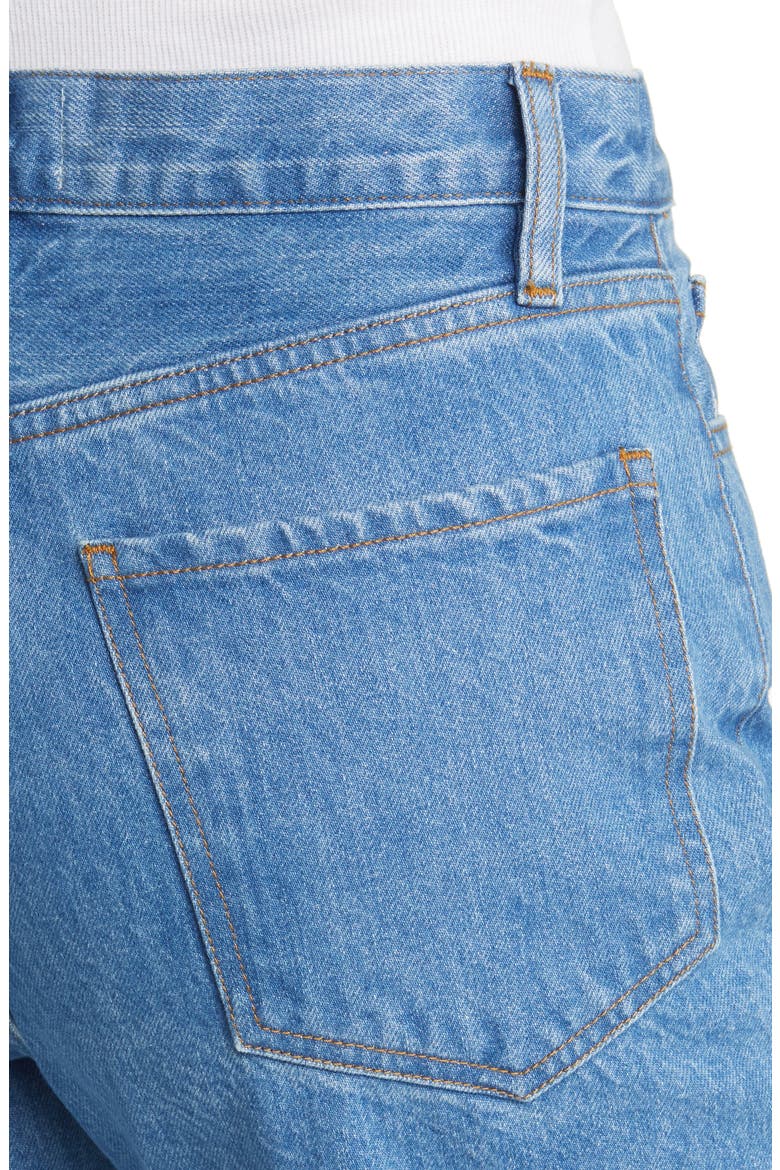 (Bio)Degradable Le Jane Raw Hem Straight Leg Jeans, Alternate, color, MEADOW