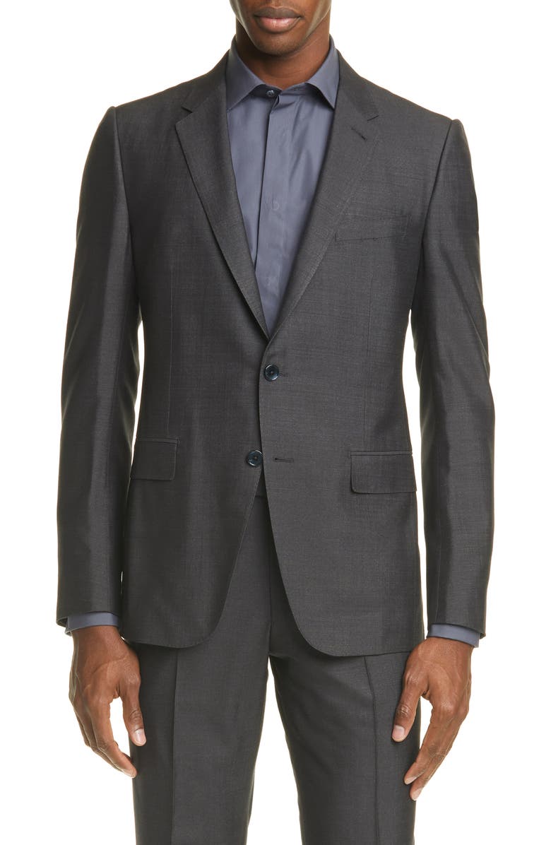 ZEGNA Ermenegildo Zegna Classic Fit Solid Silk & Wool Suit, Alternate, color, 