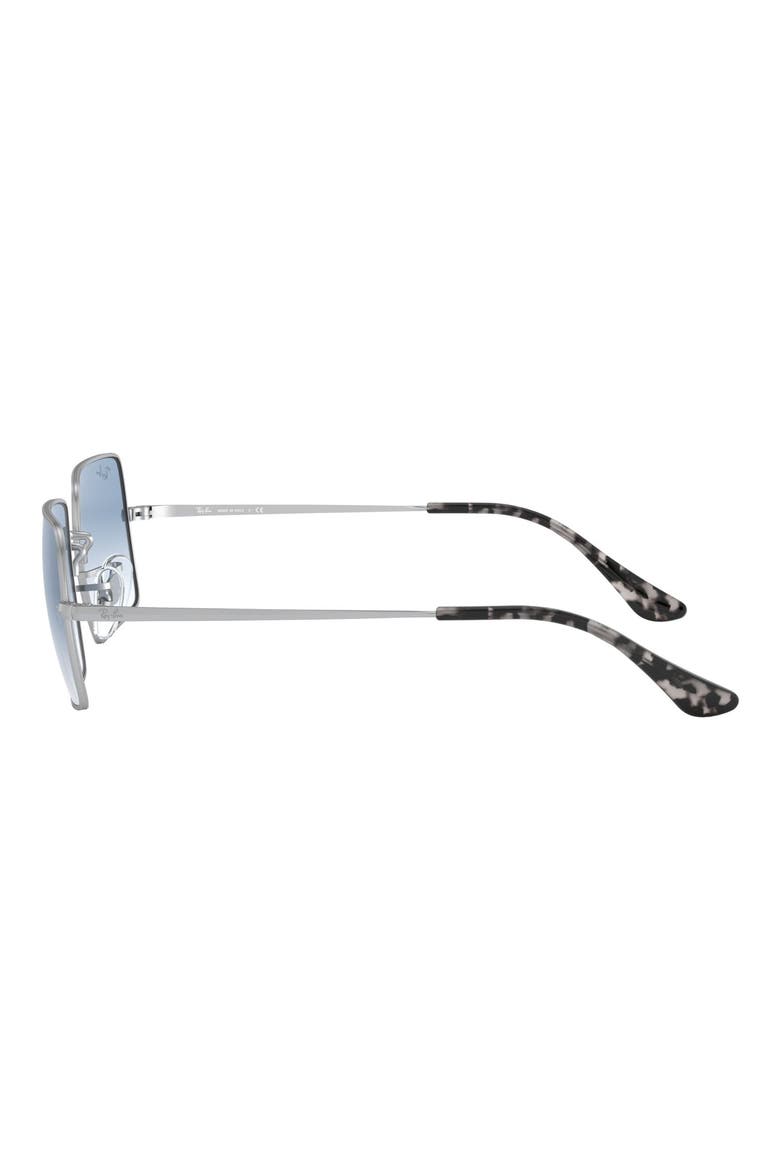 54mm Rectangular Sunglasses, Alternate, color, SILVER/ CLEAR GRADIENT BLUE