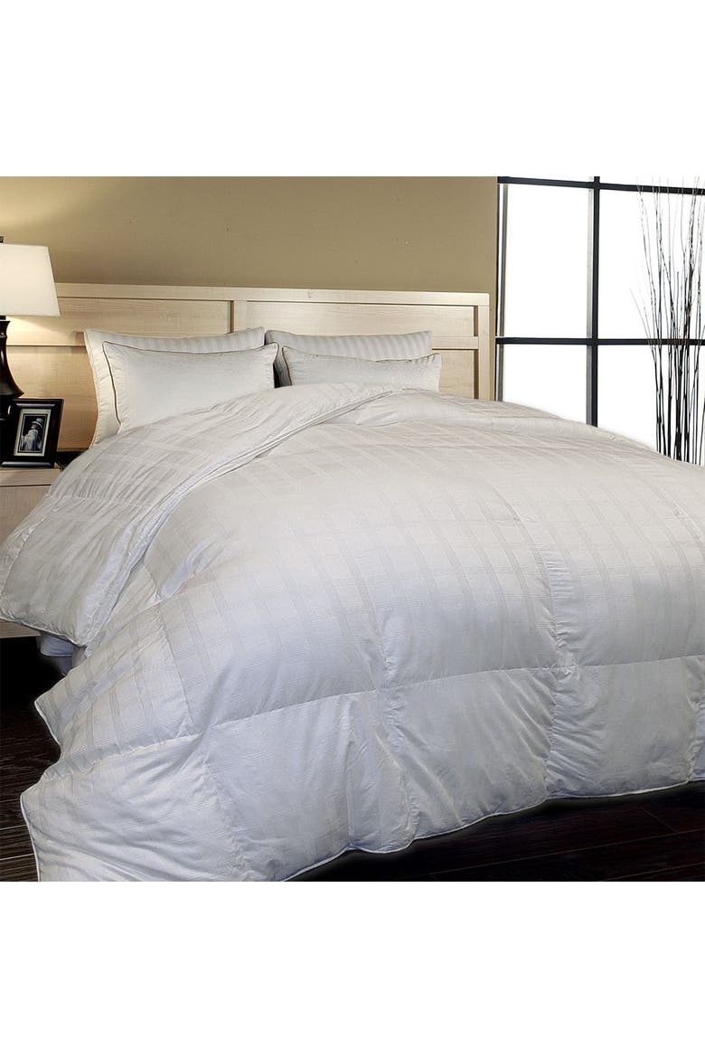600 Thread Count Windowpane Duraloft Down Alternative Comforter, Main, color, WHITE