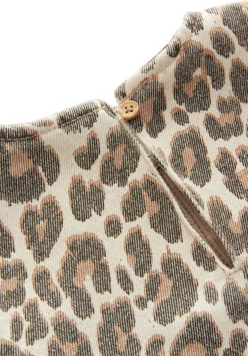 Kids' Leopard Print Denim Shift Dress