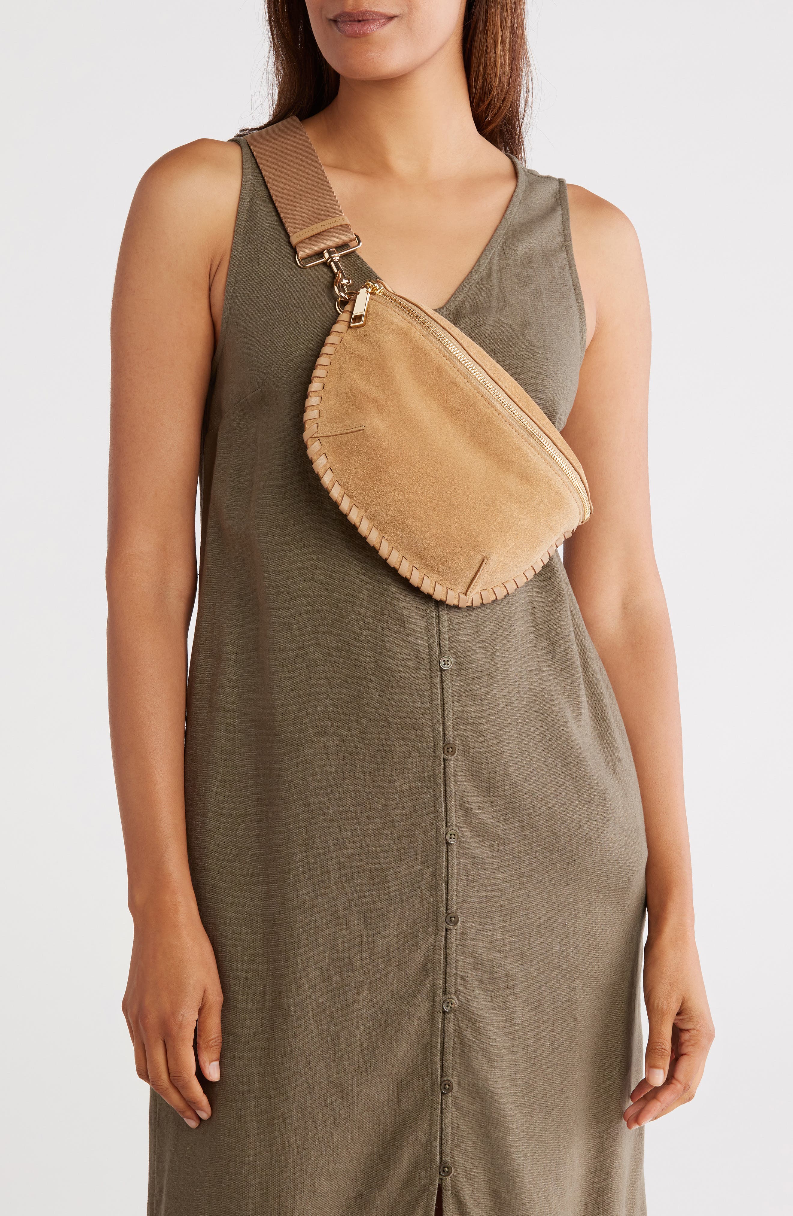 Rebecca Minkoff Darren Whipstitch Leather Belt Bag, Alternate, color, 