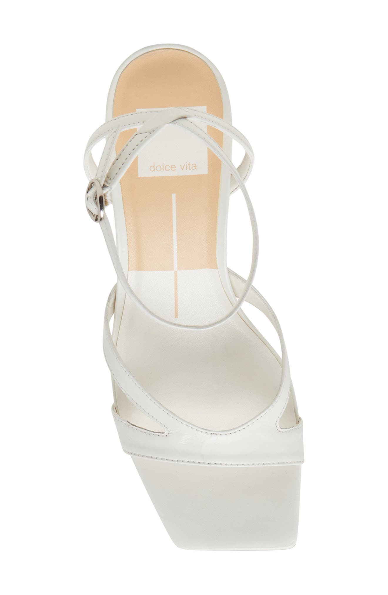 Becki Ankle Strap Sandal, Alternate, color, TRUE WHITE LEATHER