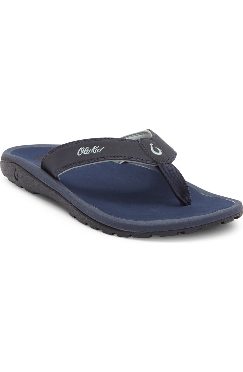 OluKai Ohana Flip Flop, Main, color, Trench Blue / Trench Blue