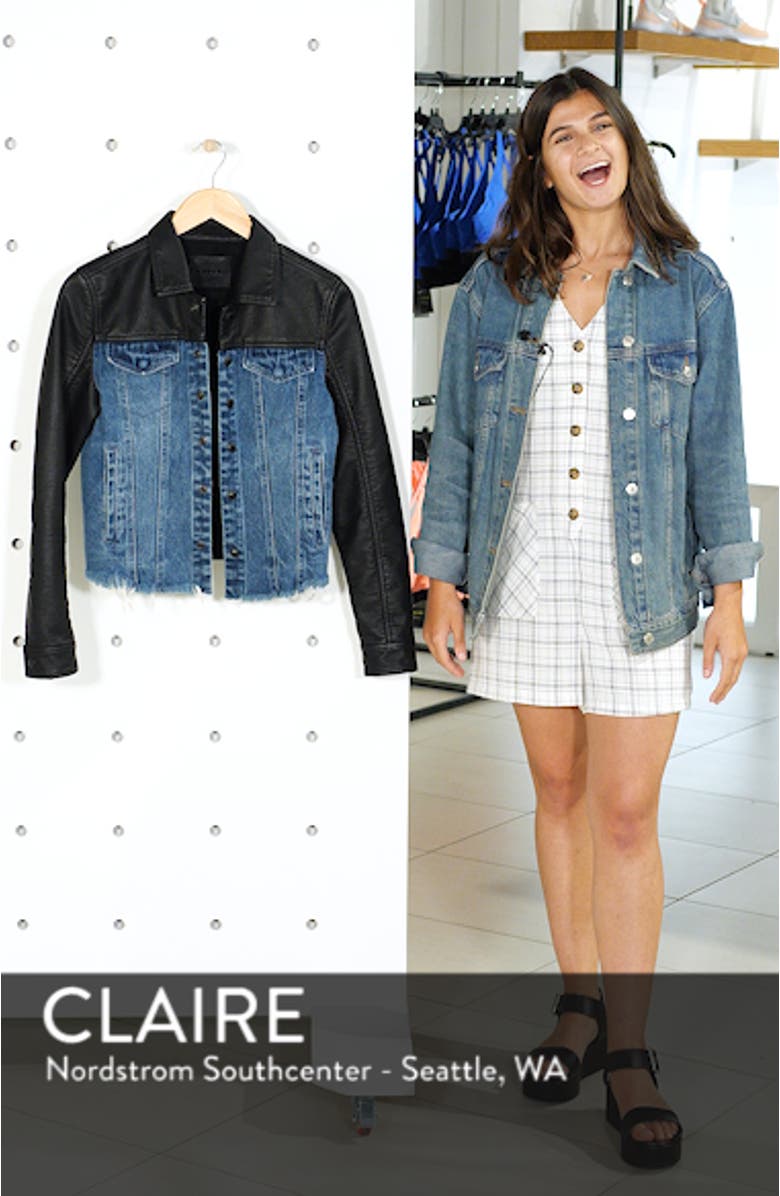 Faux Leather & Denim Jacket, sales video thumbnail