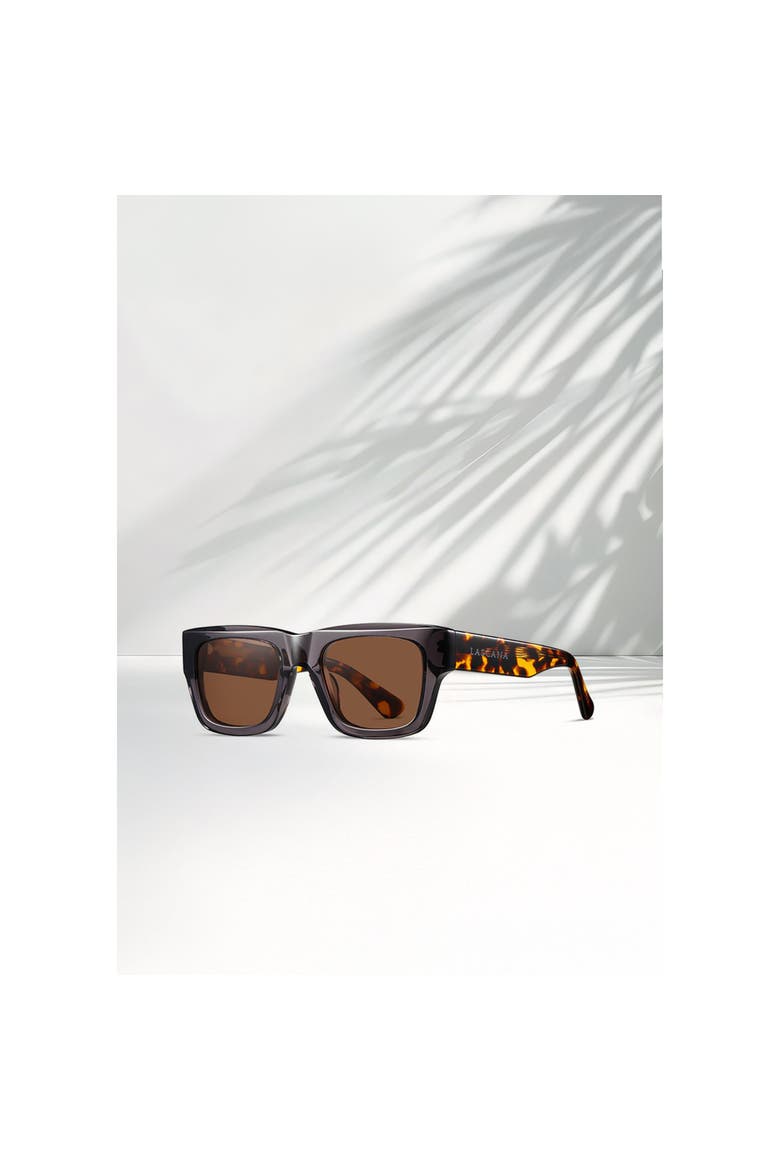 Square Tortoiseshell Sunglasses, Alternate, color, Toffee Patterned
