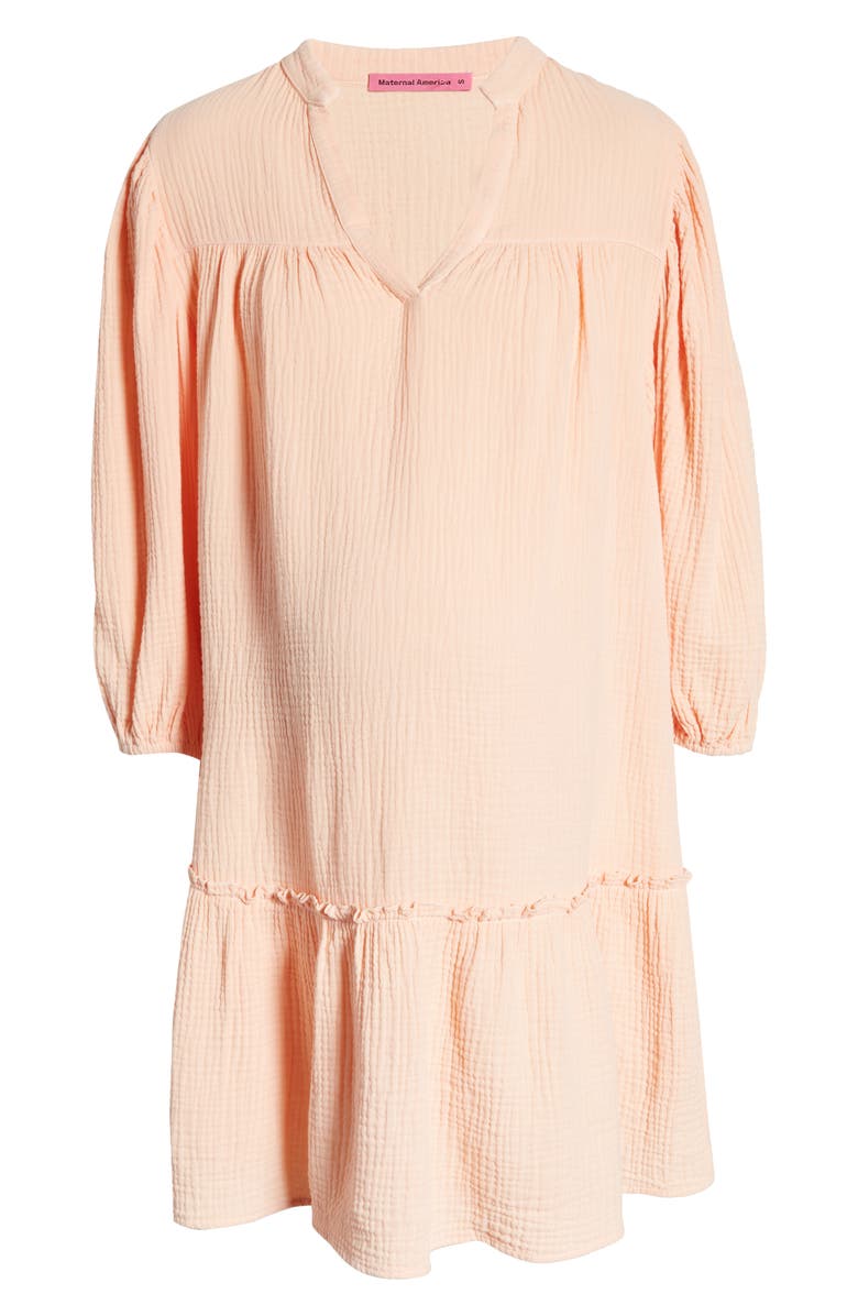 Maternal America n Maternity Swing Dress, Alternate, color, Peach