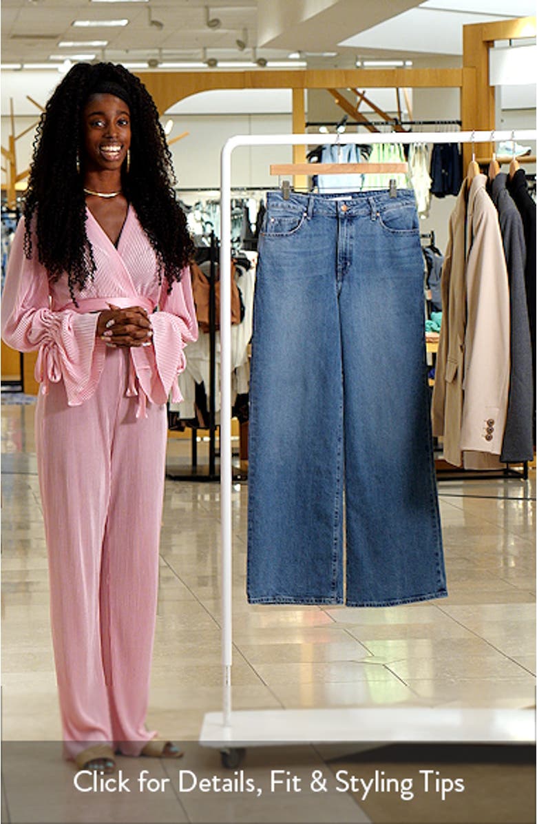 High Waist Denim Wide Leg Jeans, sales video thumbnail