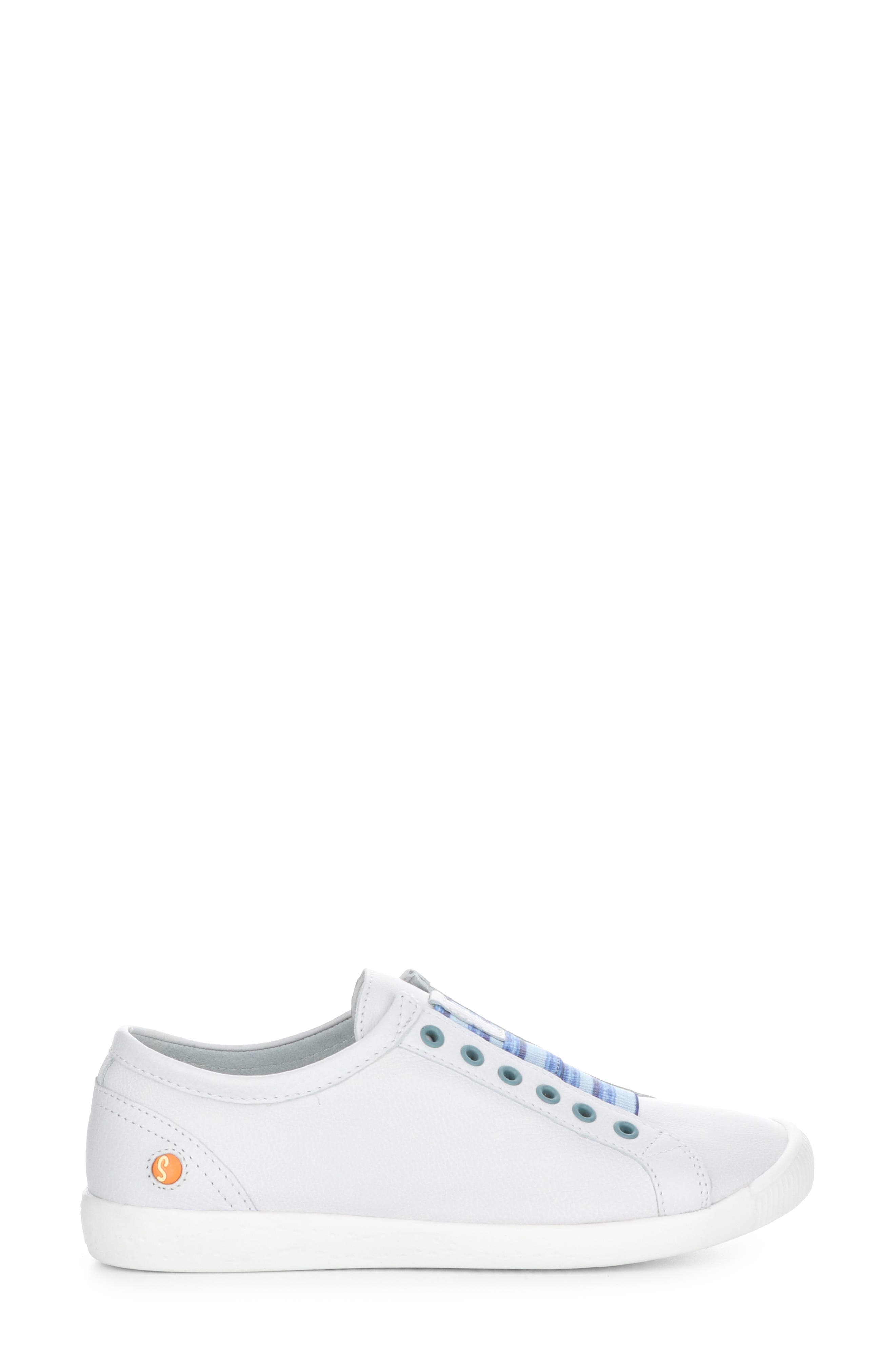 Softinos by Fly London Irit Low Top Sneaker, Alternate, color, 002 White/Blue Smoot