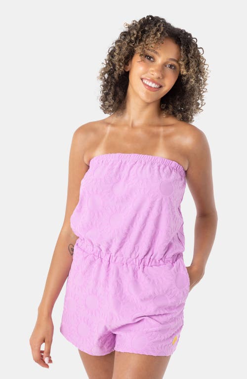 Roxy Special Feeling Strapless Cover-up Romper In Purple
