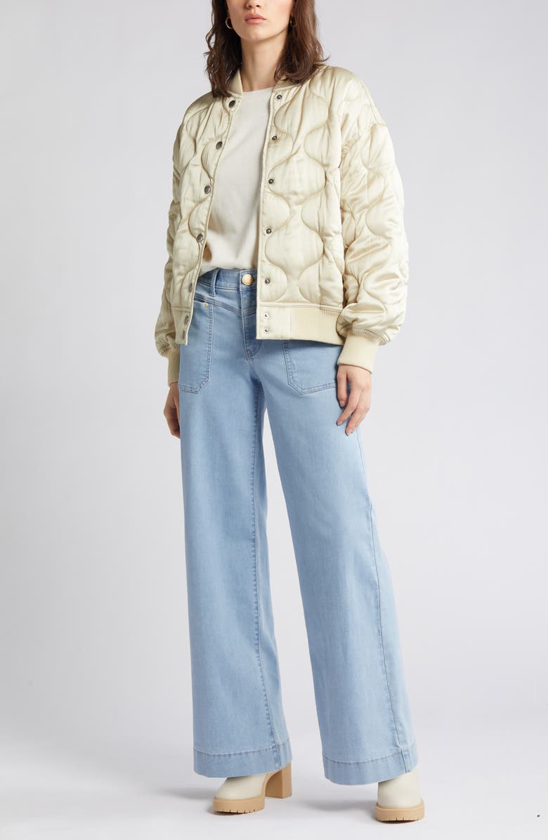 Wit & Wisdom 'Ab'Solution V-Yoke High Waist Wide Leg Jeans, Main, color,