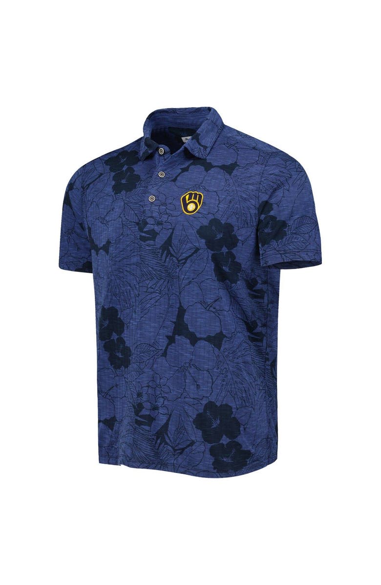Tommy Bahama Men's Tommy Bahama  Navy Milwaukee Brewers Blooms Polo, Alternate, color, 