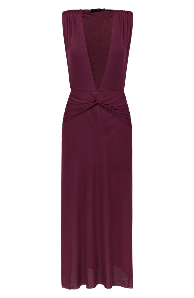 ViX Paula Hermanny Cindy Long Mesh Cover-Up Maxi Dress, Main, color, Purple