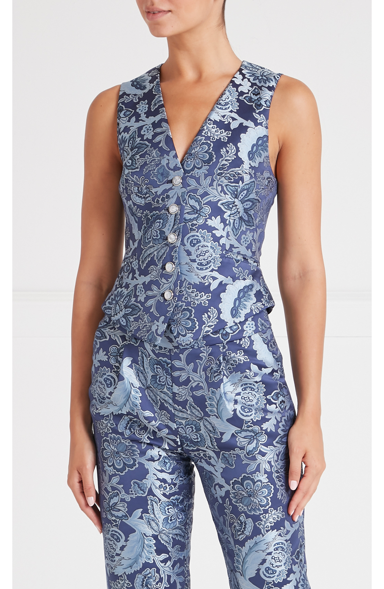 Temperley London Francis Suit Vest, Main, color, Navy