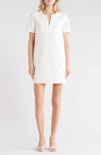 FLYING TOMATO Eyelet Shift Minidress