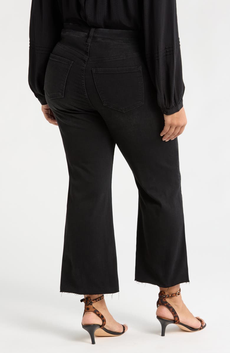 Liverpool Los Angeles Gia Glider Pull-On Twisted Raw Hem Crop Flare Jeans, Alternate, color, 