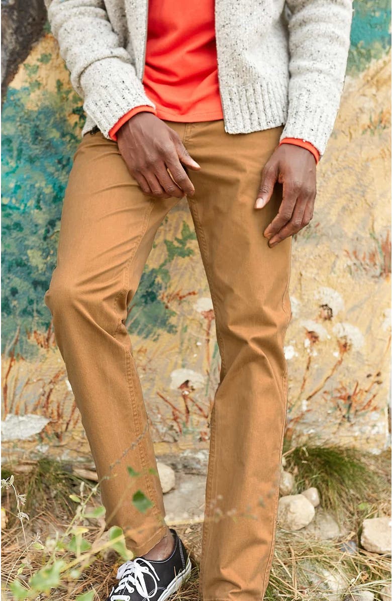 Toad & Co Mission Ridge 5 Pocket Lean Pant, Alternate, color, Tabac Vintage Wash