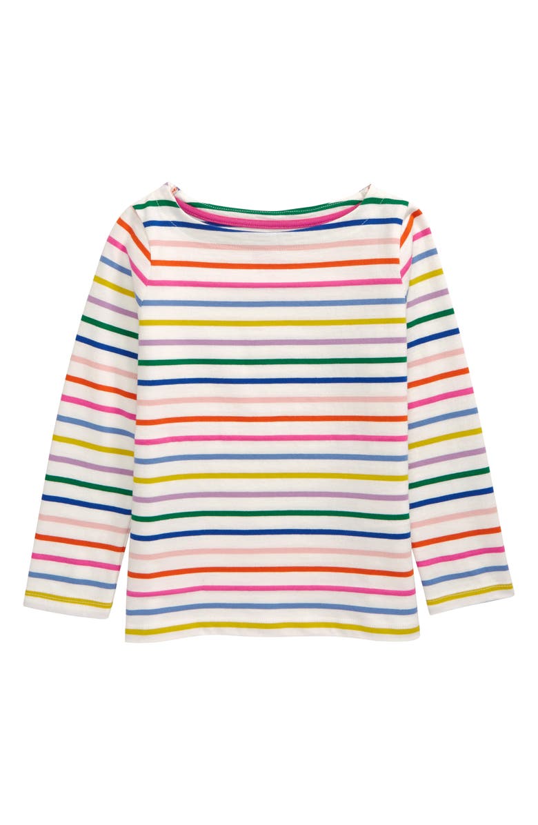 Mini Boden Kids' Everyday Breton Stripe Shirt, Main, color, 