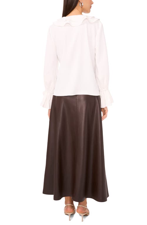 Vince Camuto Faux Leather A-line Skirt In Brown