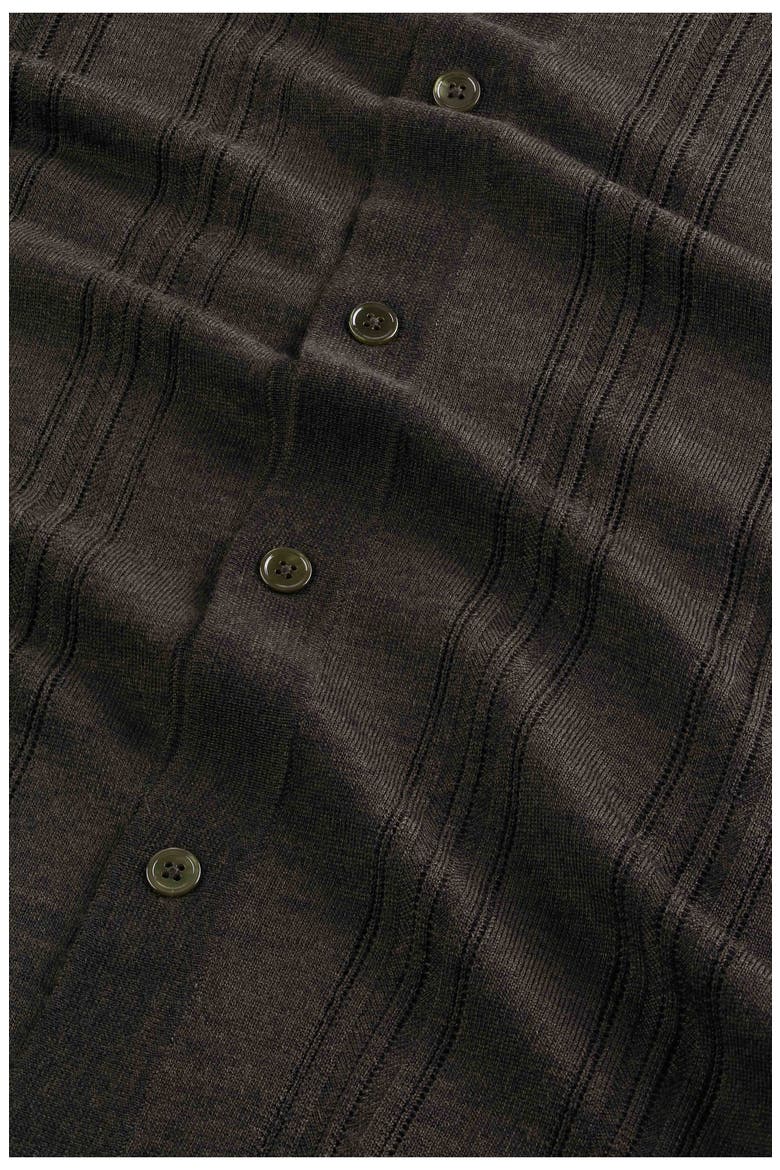 Thor Pointelle Wool Blend Cardigan, Alternate, color, DEMITASSE
