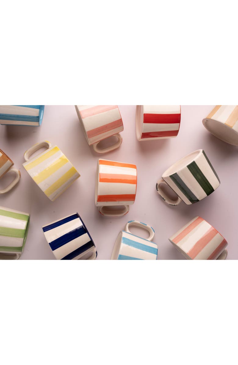 Casa Amarosa Stripe Mug, Alternate, color, Yellow