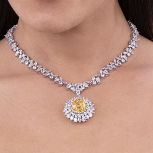 Anna Zuckerman Royal Carina Statement Necklace In Canary Yellow
