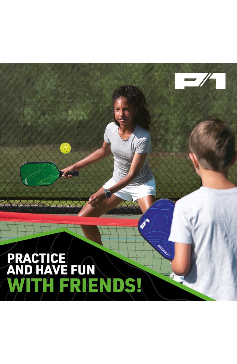 Do-U-Play P1 Pickleball Starter Kit, Green & Blue, With Carry Bag, Family Game, Alternate, color, Multicolored