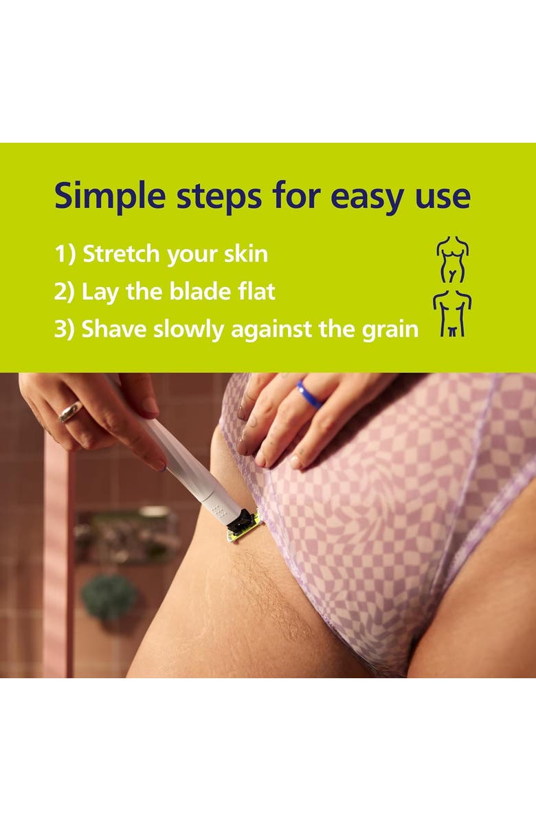 Philips Norelco OneBlade Intimate Pubic Groomer, SkinProtect Blade, Waterproof, Alternate, color, White