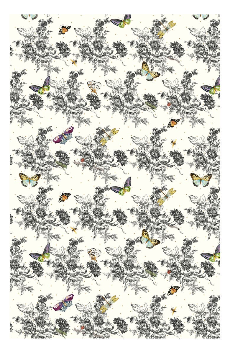 MACKENZIE CHILDS Butterfly Toile Peel/Stick Wallpaper, Main, color, White