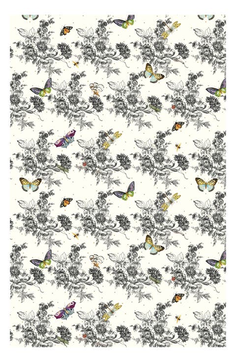 Butterfly Toile Peel/Stick Wallpaper