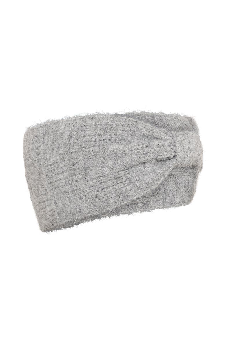 KAlouie Rib Knit Gathered Headband, Main, color, Grey Melange