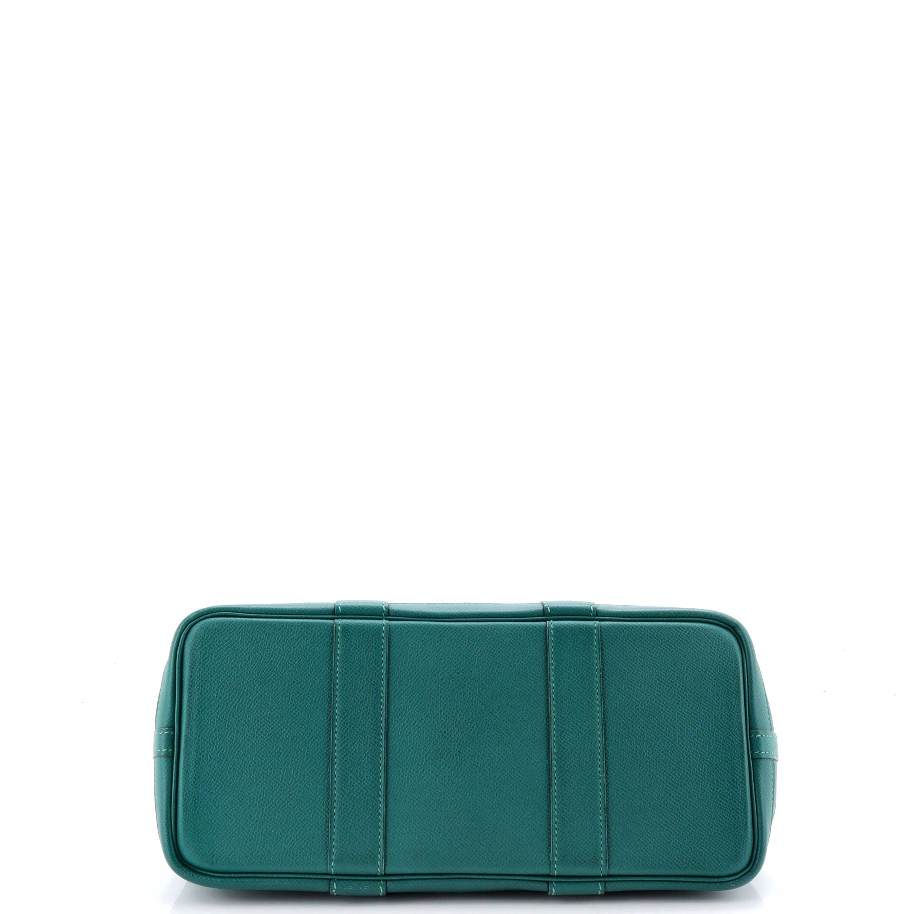 Pre-Owned Hermes Garden Party Tote Leather 30, Alternate, color, Malachite