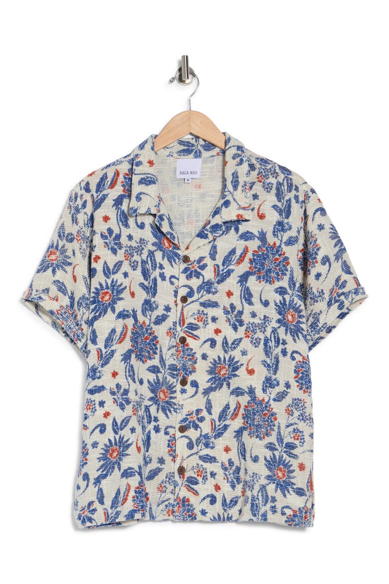 Kailash Short Sleeve Shirt, Alternate, color, RED/ NAVY