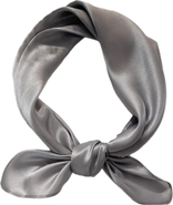 SILKSILKY Pure Silk Solid Color Square Scarf