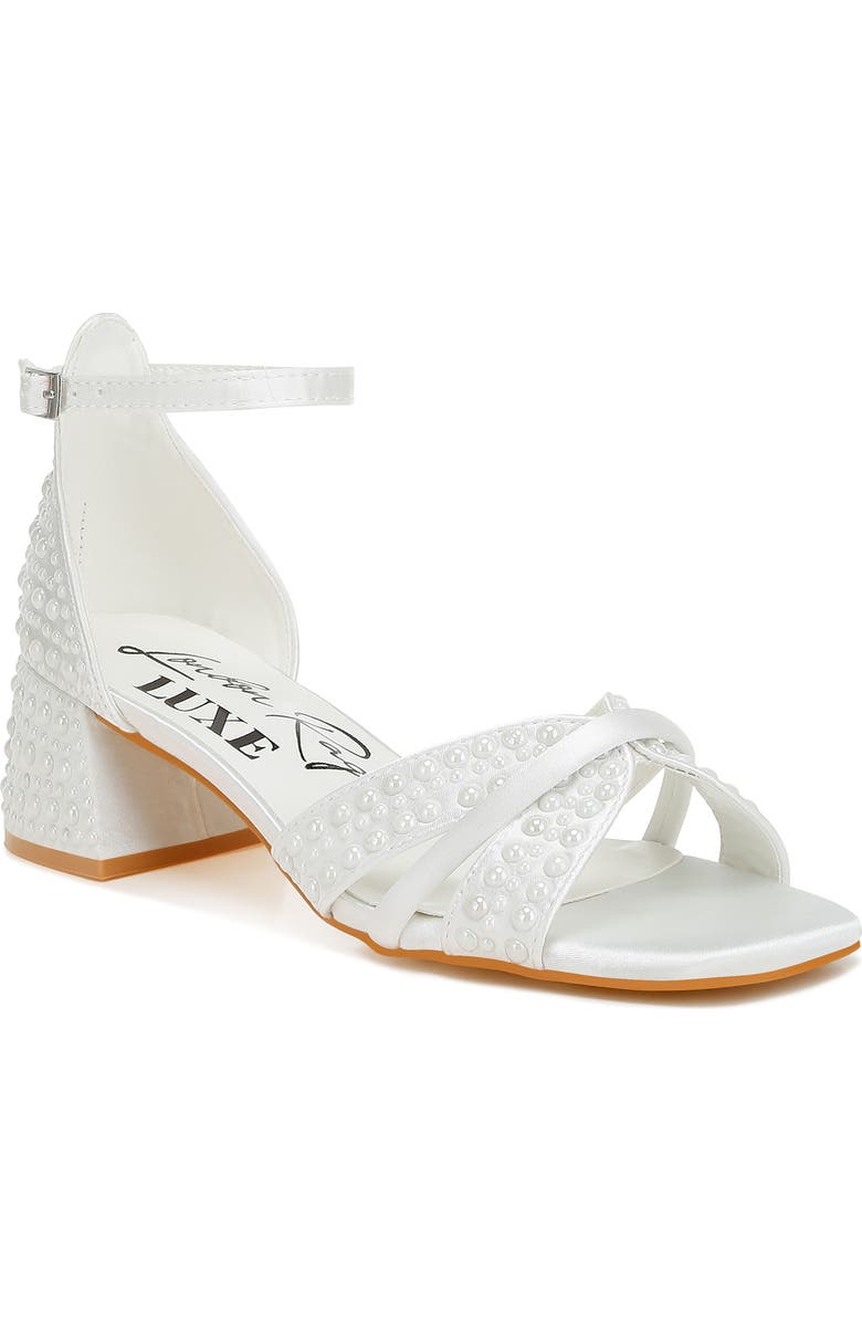 LONDON RAG Cinnabon Embellished Sandal, Main, color, White