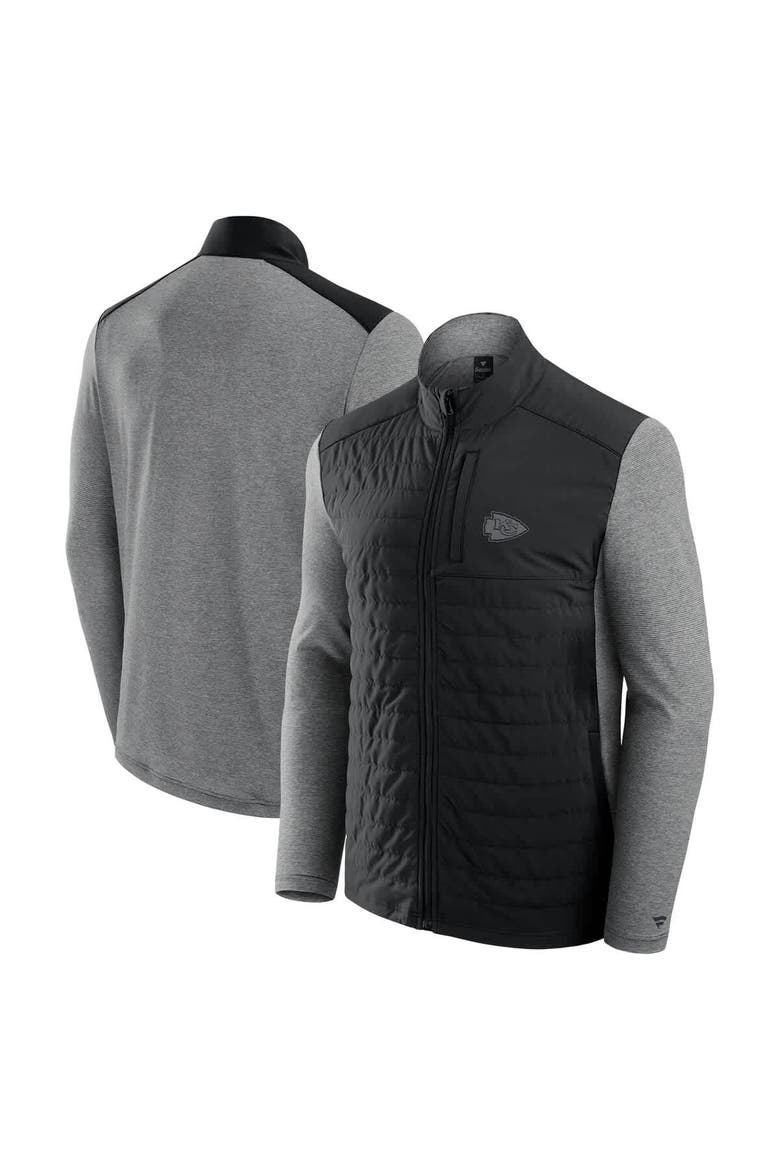 Unisex Fanatics Black/Heather Gray Kansas City Chiefs Front Office Tonal Full-Zip Jacket, Main, color, Black