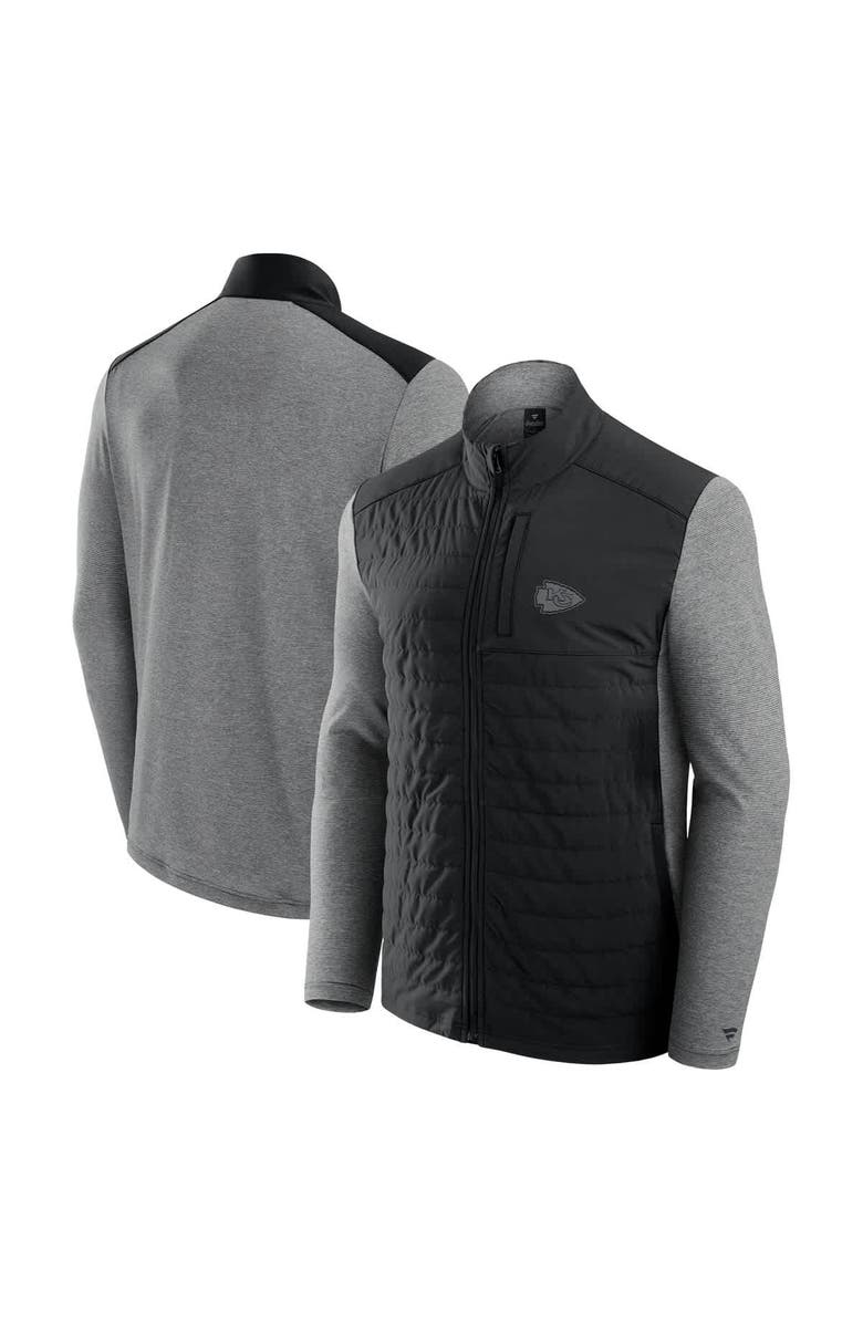 FANATICS Unisex Fanatics Black/Heather Gray Kansas City Chiefs Front Office Tonal Full-Zip Jacket, Main, color, Black