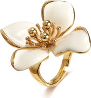 RETRO CHIC Large Iris Blossom Ring