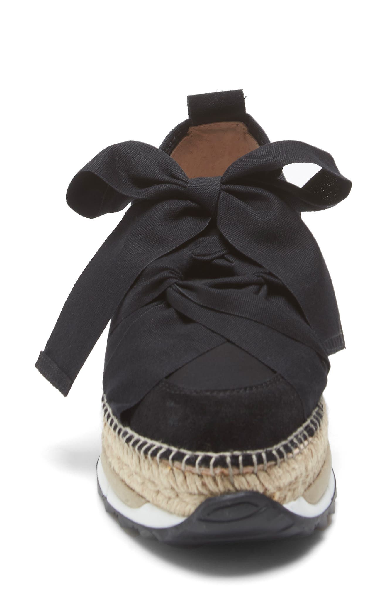 Free People Chapmin Espadrille Sneaker, Alternate, color, Black