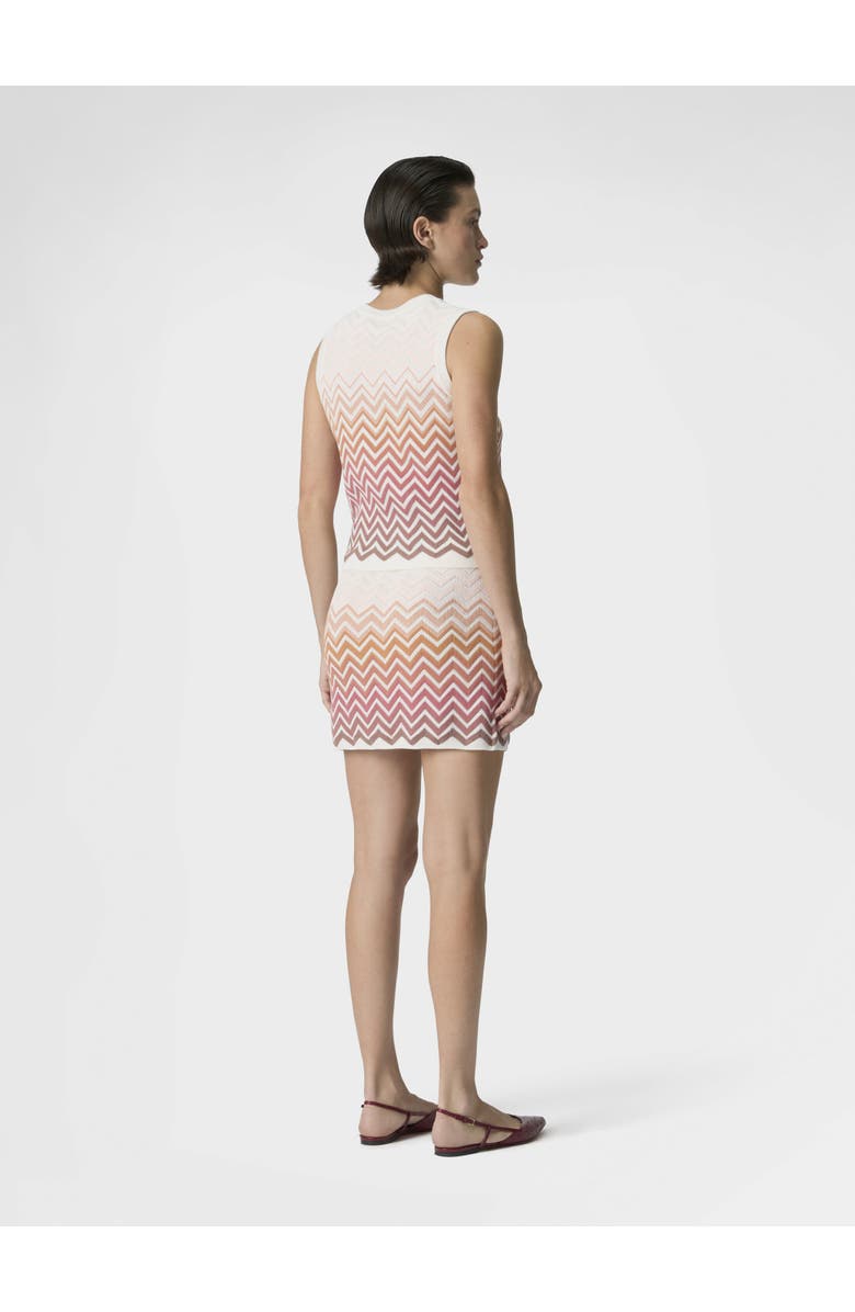 Missoni Chevron Dégradé Cotton And Viscose Sleeveless Top, Alternate, color, Green& Brown