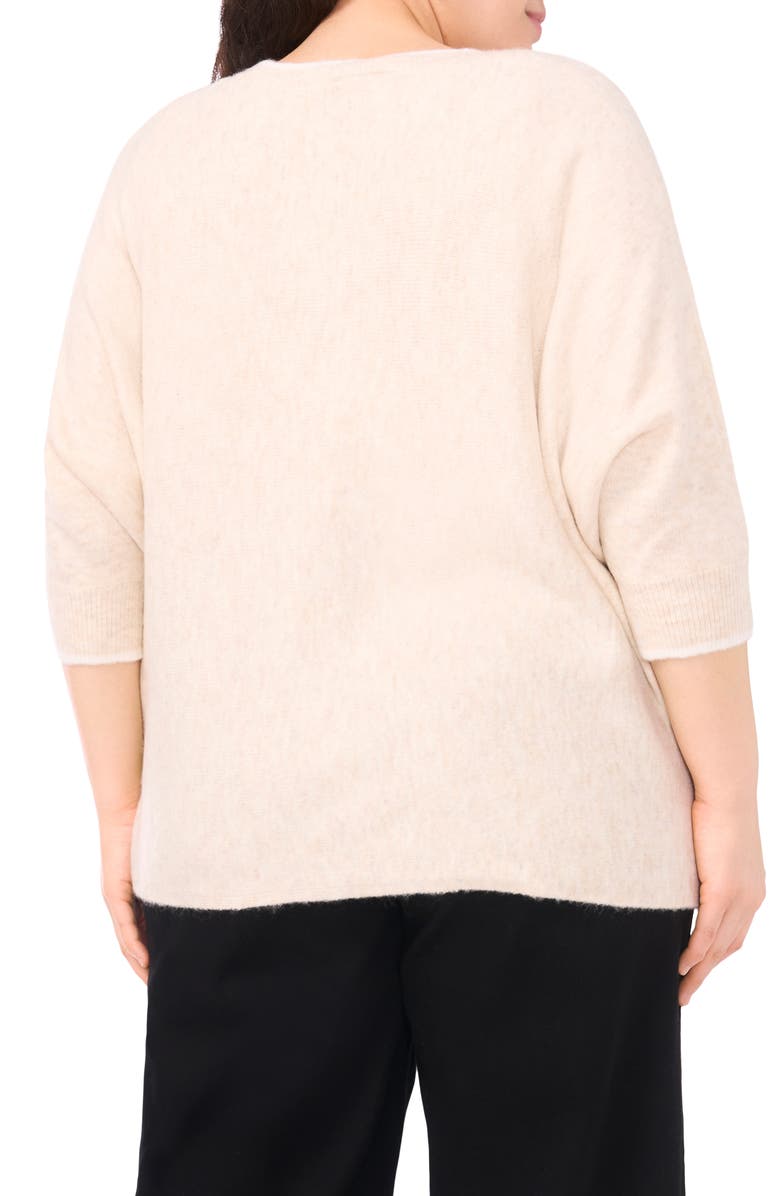 Vince Camuto Tipped Dolman Sleeve Sweater, Alternate, color, Malted
