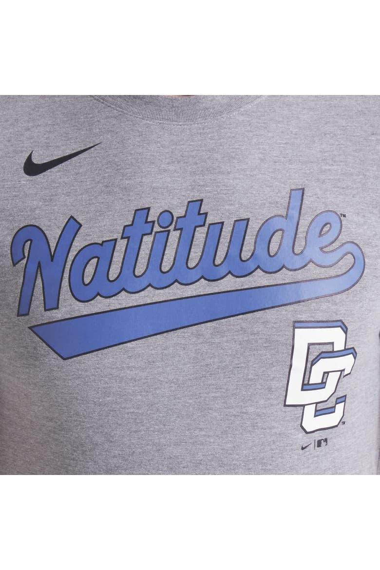 Men's Nike Heather Charcoal Washington Nationals 2025 City Connect Tri-Blend T-Shirt, Alternate, color, Heather Charcoal
