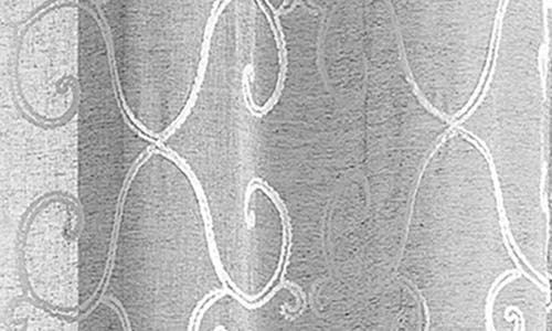 Dainty Home Set Of 2 Embroidered Sheer Curtain Panels In Gray
