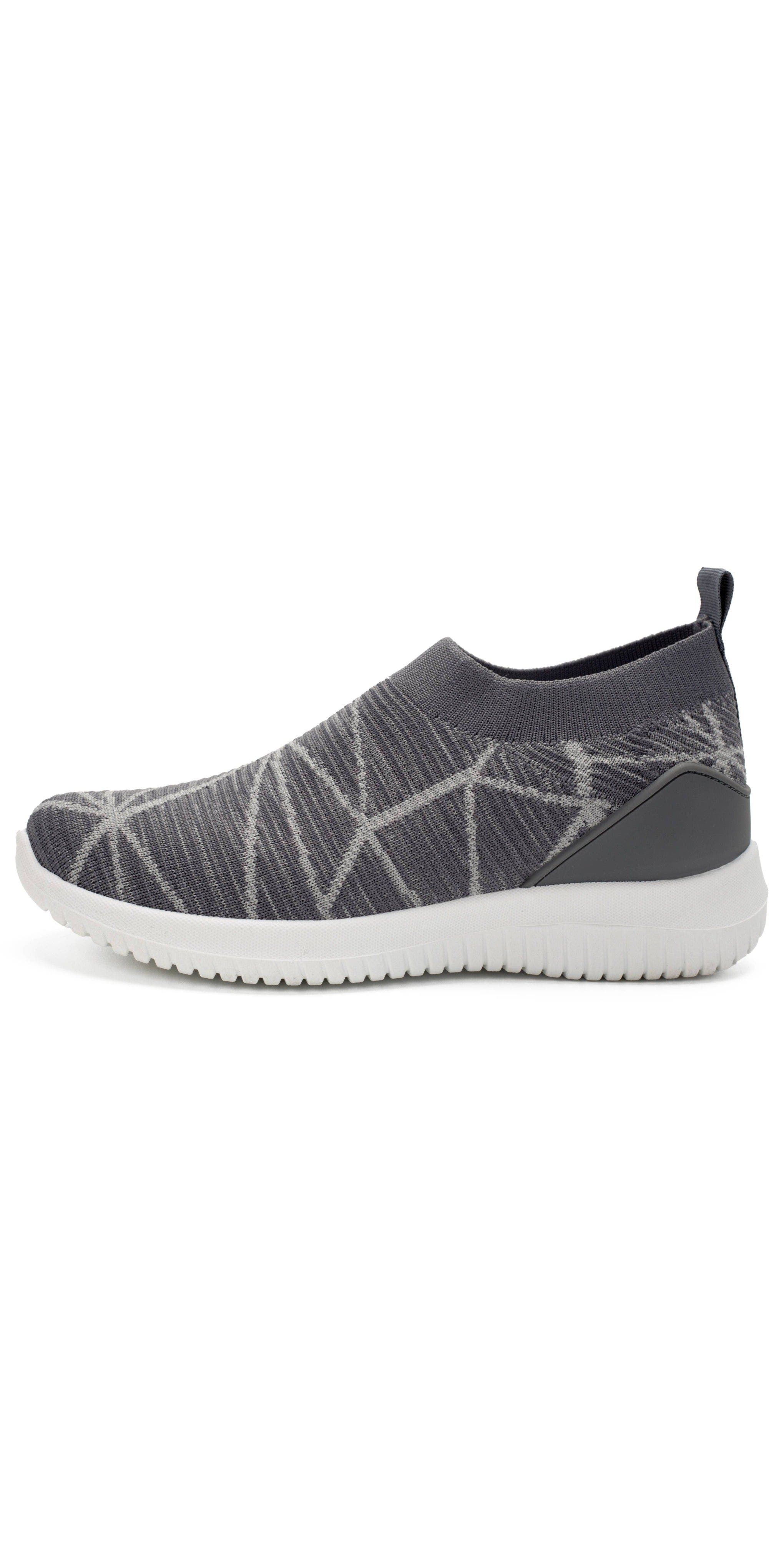Lightweight Slip-On Knit Sneakers with Breathable Mesh Upper, Alternate, color, Gray