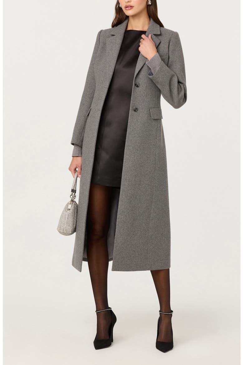 Melisse Longline Coat, Alternate, color, GREY
