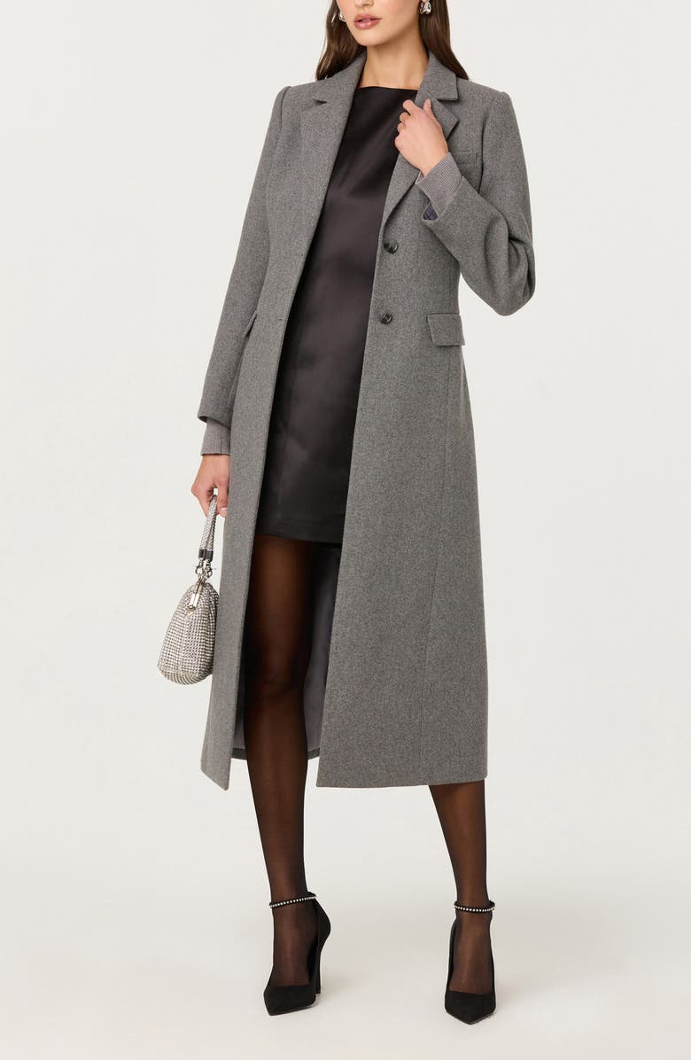 ASTR the Label Melisse Longline Coat, Alternate, color, Grey